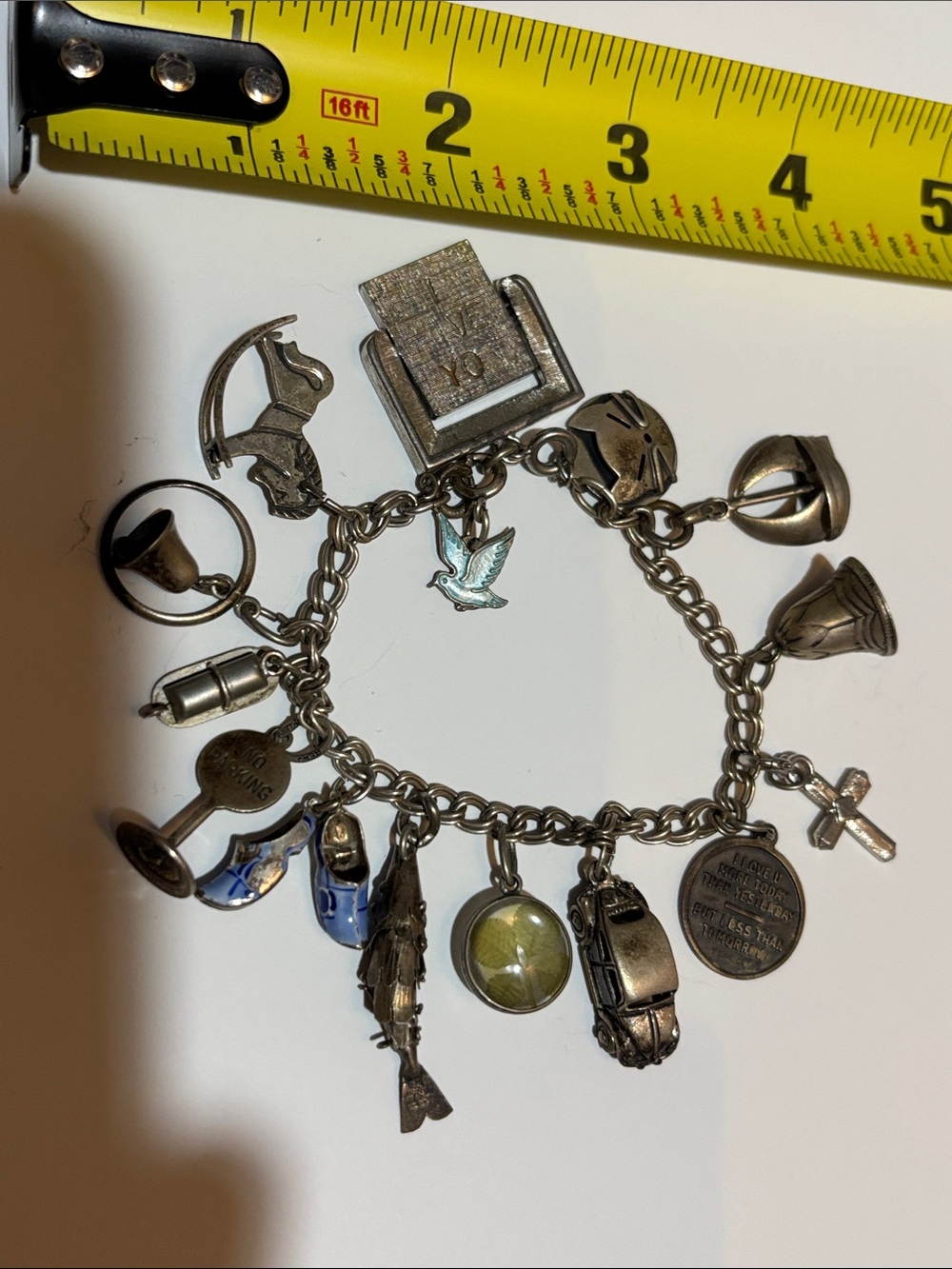 Vintage Silver charm bracelet. Denmark